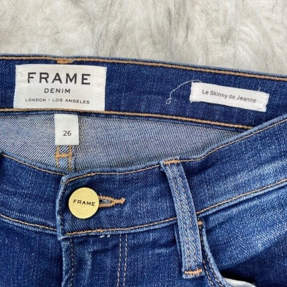 Frame Le Skinny De Jeanne Distressed Jeans Size 26 MSRP $235 - Picture 5 of 16